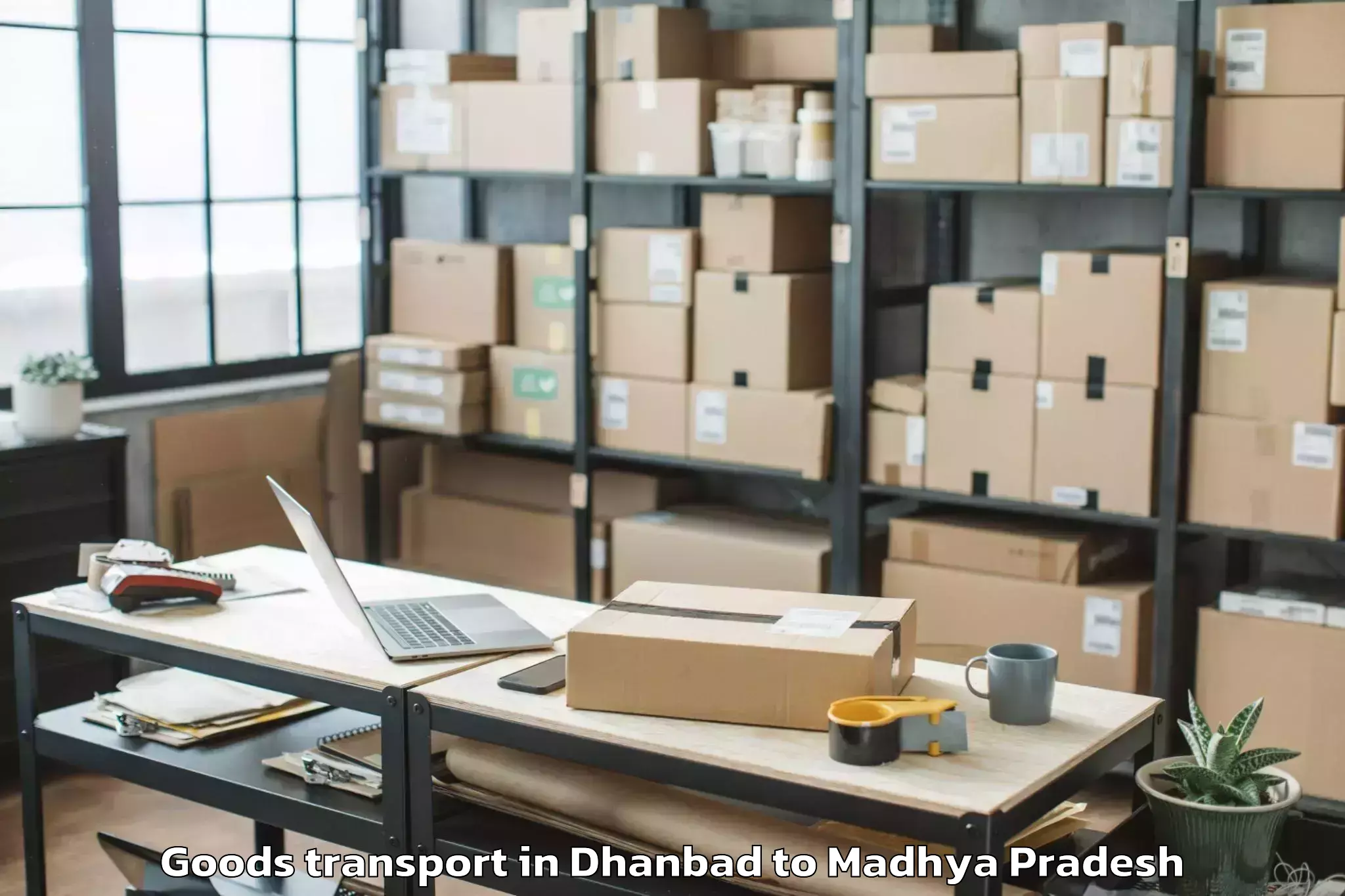 Trusted Dhanbad to Barwani Goods Transport